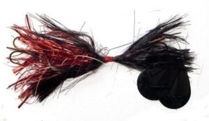 Giant tinsel spinner 80g black/white