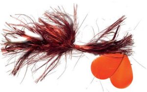 Giant tinsel spinner 80g orange/silver
