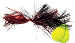 Giant tinsel gäddspinner 80g yellow/black/red